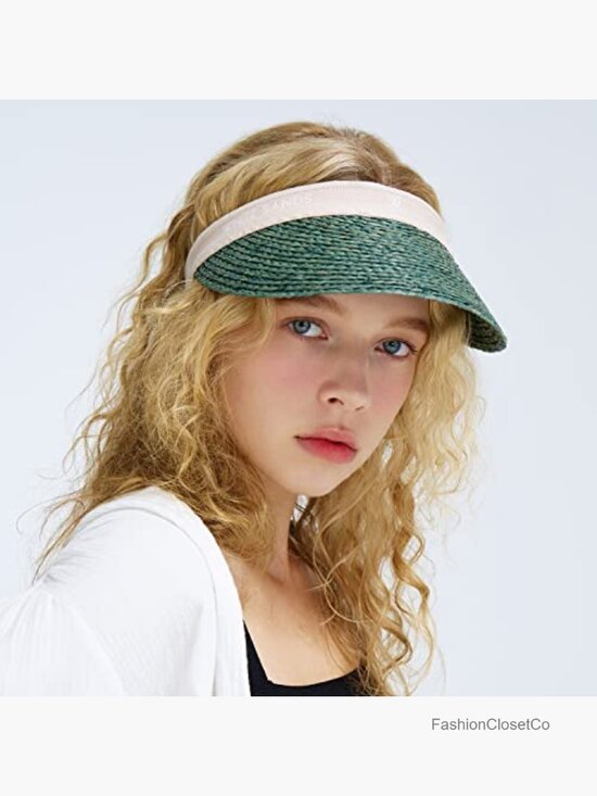 Raffia Sun Visor Hat with Detachable Frame for Travel, Golf, Hiking main image 7